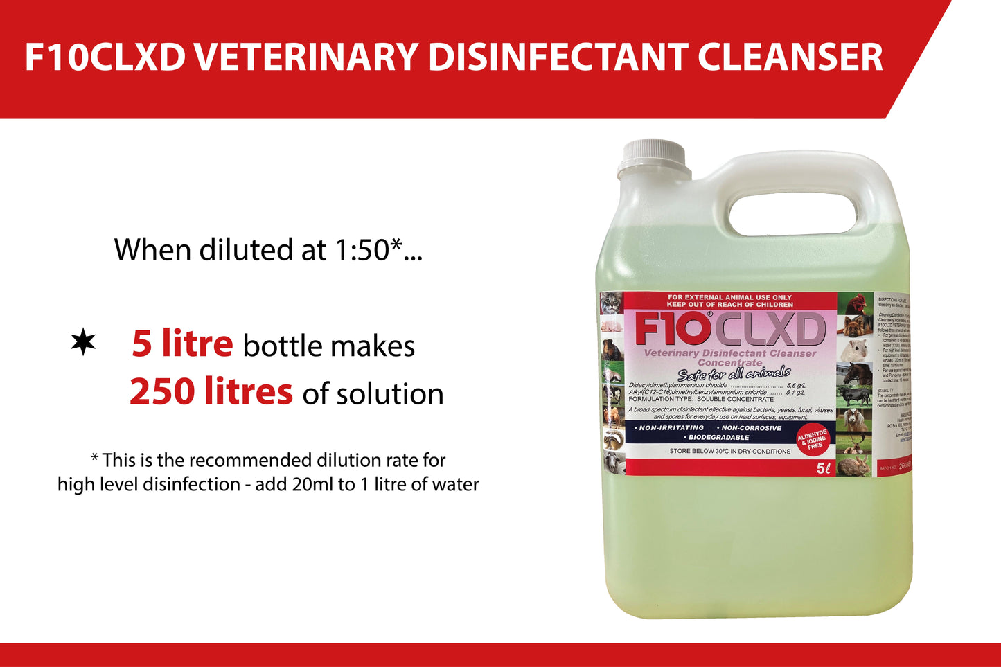 F10CLXD Veterinary Disinfectant/Cleanser