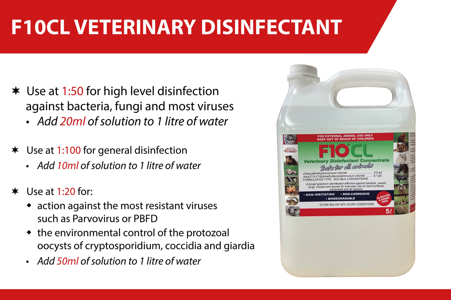 F10CL Veterinary Disinfectant